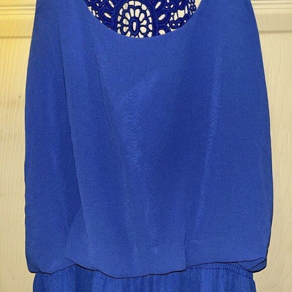 Naked Zebra Sleeveless Dress Cobalt Blue Elastic‎ Waist  Womens Small - Picture 3 of 12